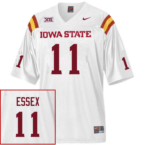 Men #11 Jason Essex Iowa State Cyclones College Football Jerseys Sale-White - Click Image to Close
